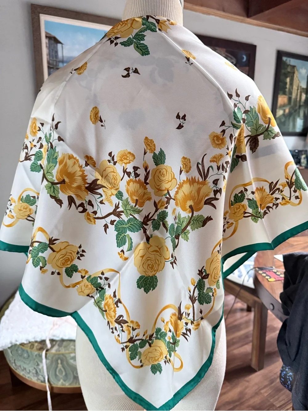 Nina Ricci Floral Silk Scarf